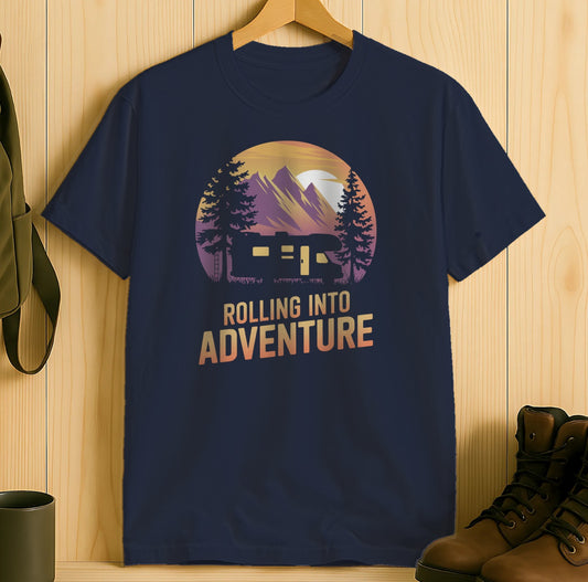 Rolling Into Adventure Graphic Tee Shirt product type