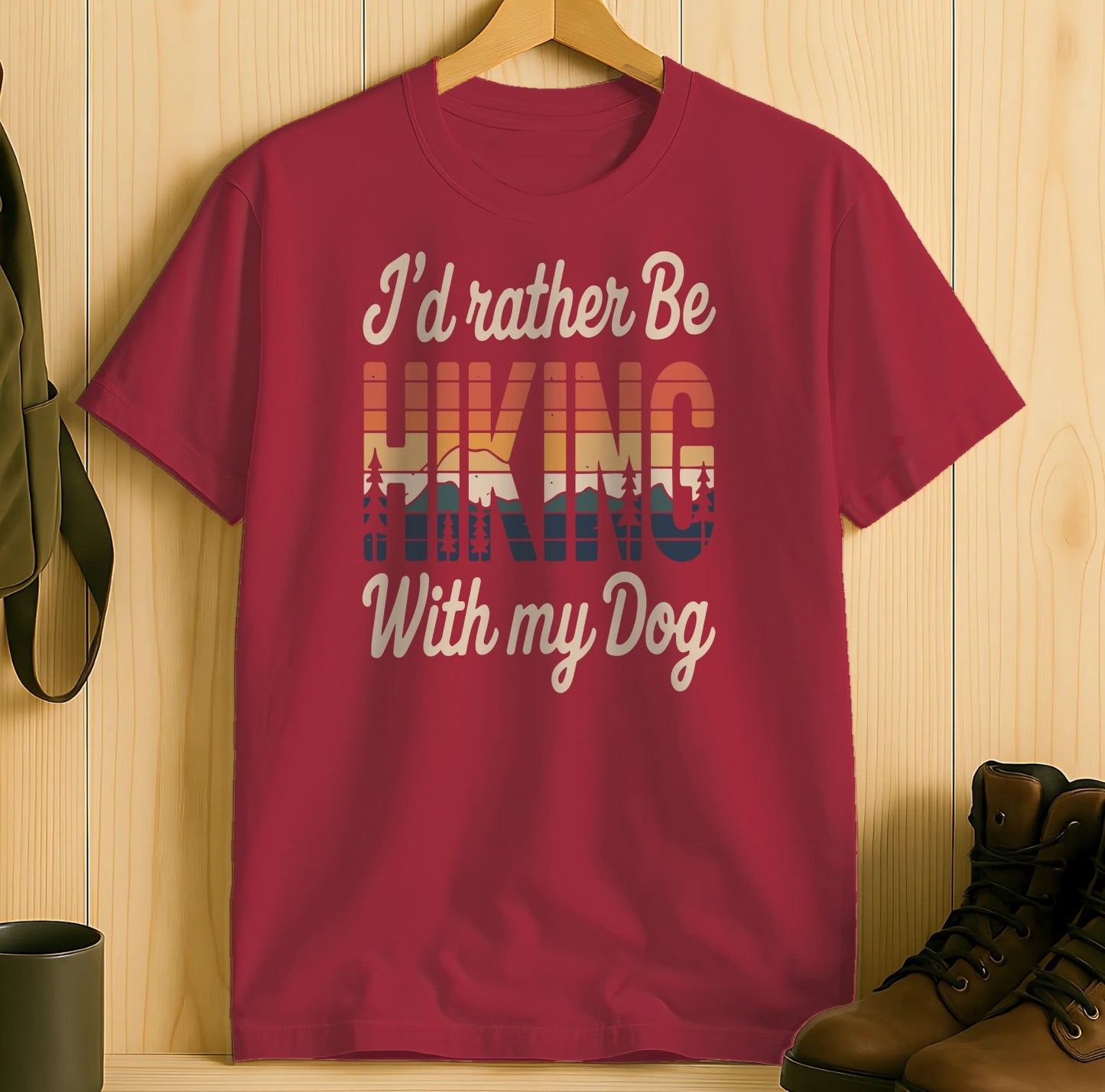 I'd rather Be Hiking with my Dog Graphic Shirt product type