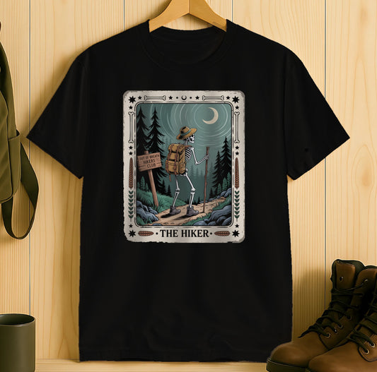 The Hiker Skeleton Moonlit Forest Theme T-Shirt product type