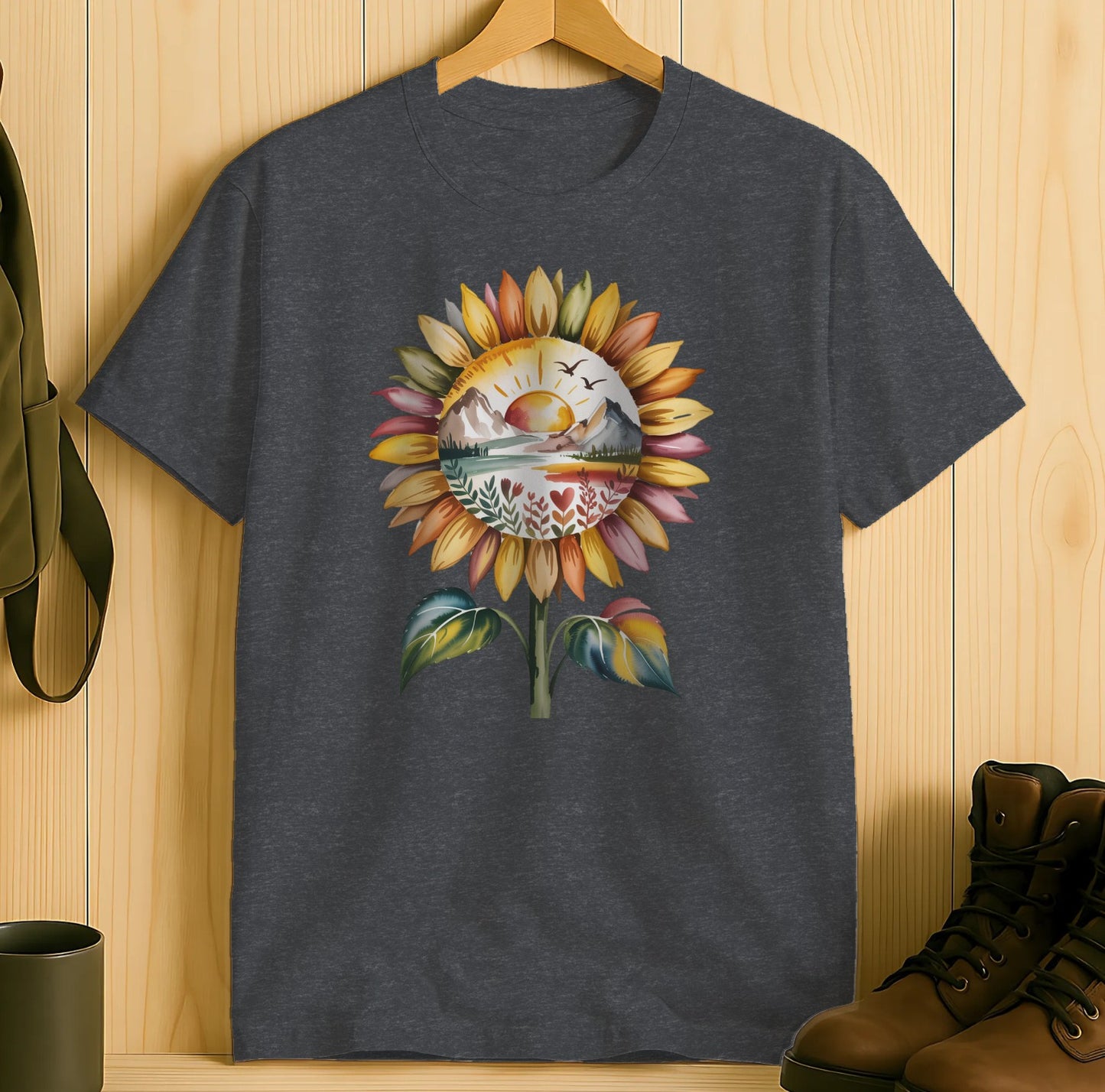 Sunflower with Vibrant Petals Graphic T-Shirt product type