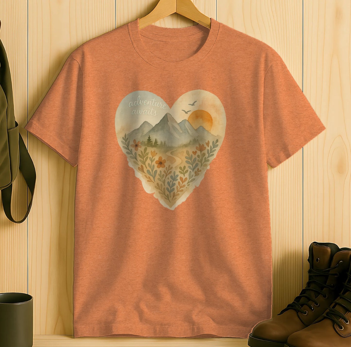 Adventure Awaits Heart Design Tee product type