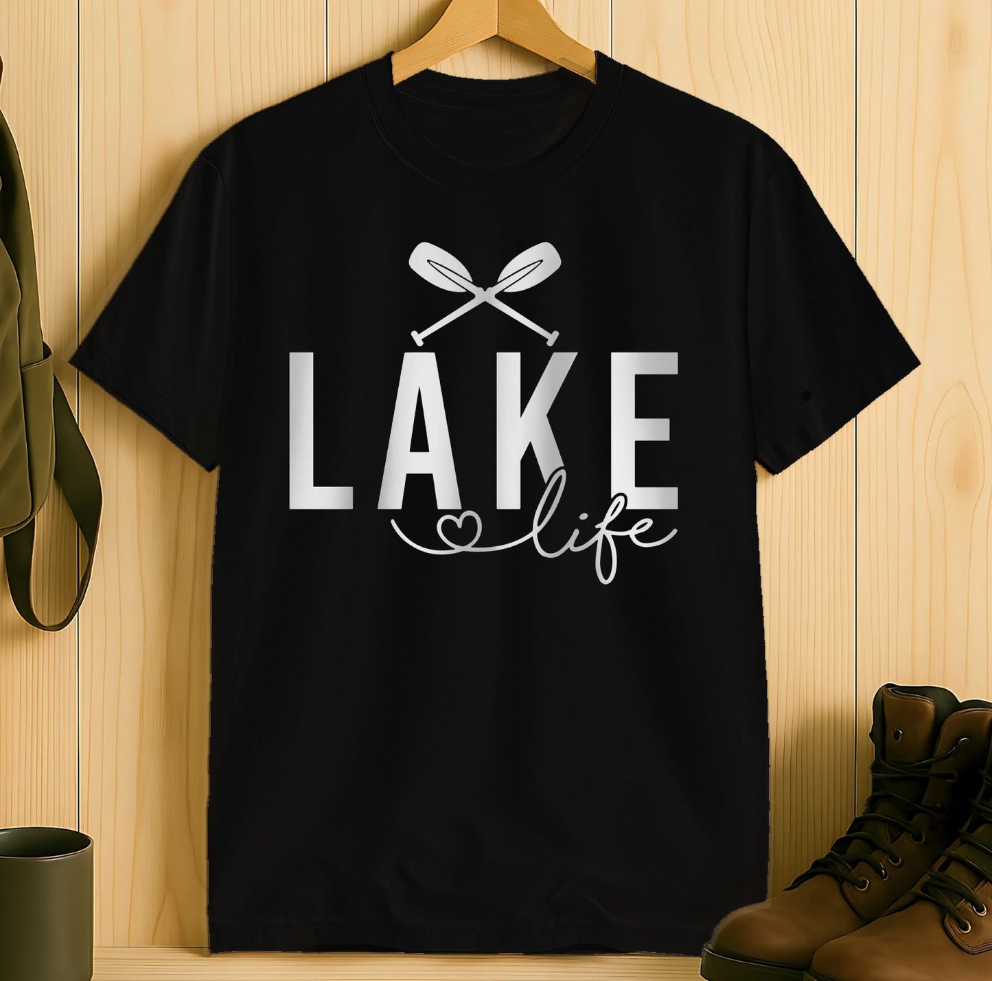 Lake Life Theme Graphic Men's T-Shirt Casual Product