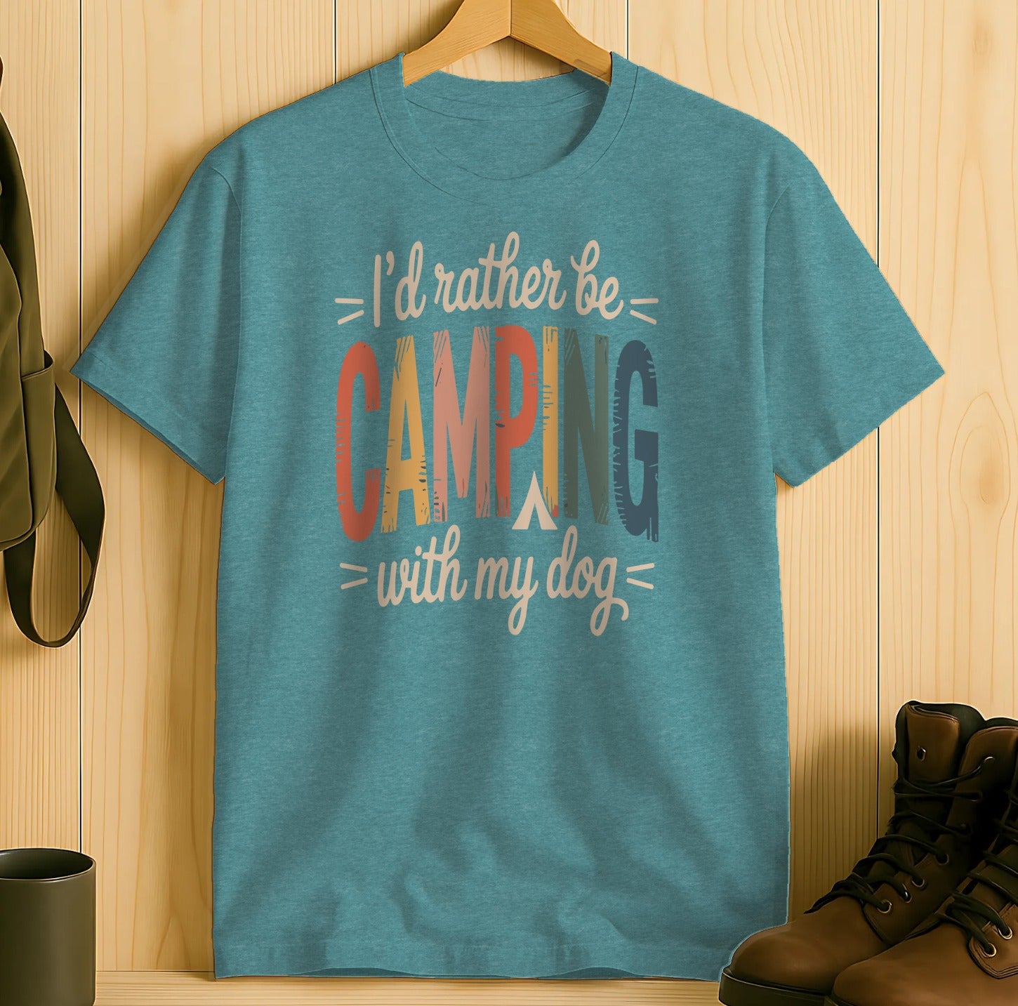 I'd Rather Be Camping With My Dog Shirt product type