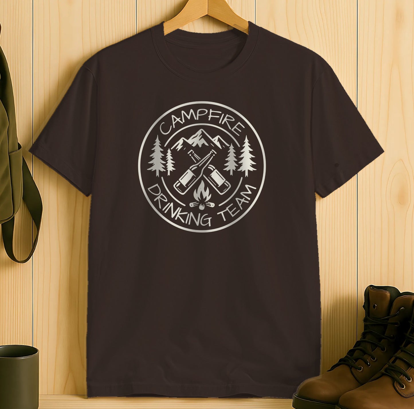 Campfire Drinking Team Graphic T-shirt product type