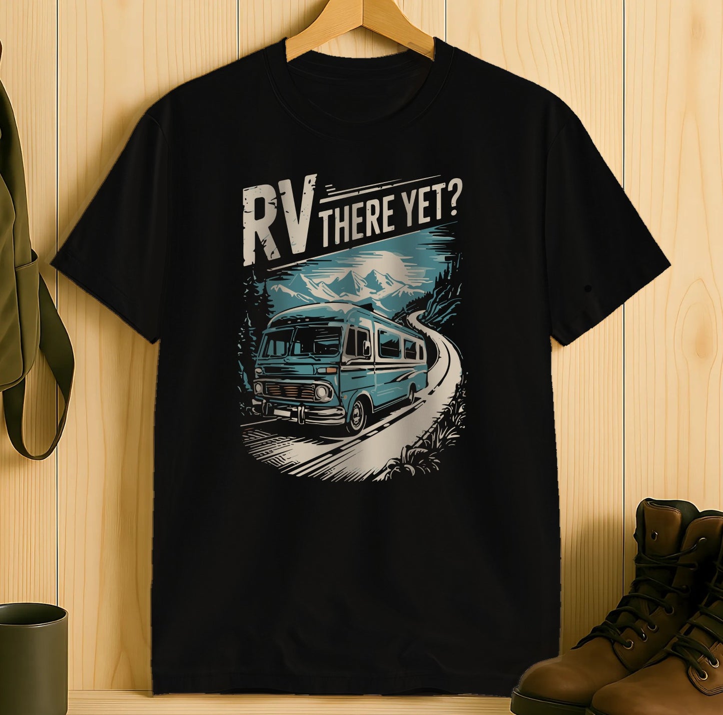 RV There Yet Graphic Travel Adventure T-Shirt product