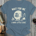 Hedgehog wearing a backpack and the text "WAIT FOR ME I HAVE LITTLE LEGS".