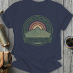 National Park of Solitude mountains graphic with text, "I hiked all this way to get away from you."