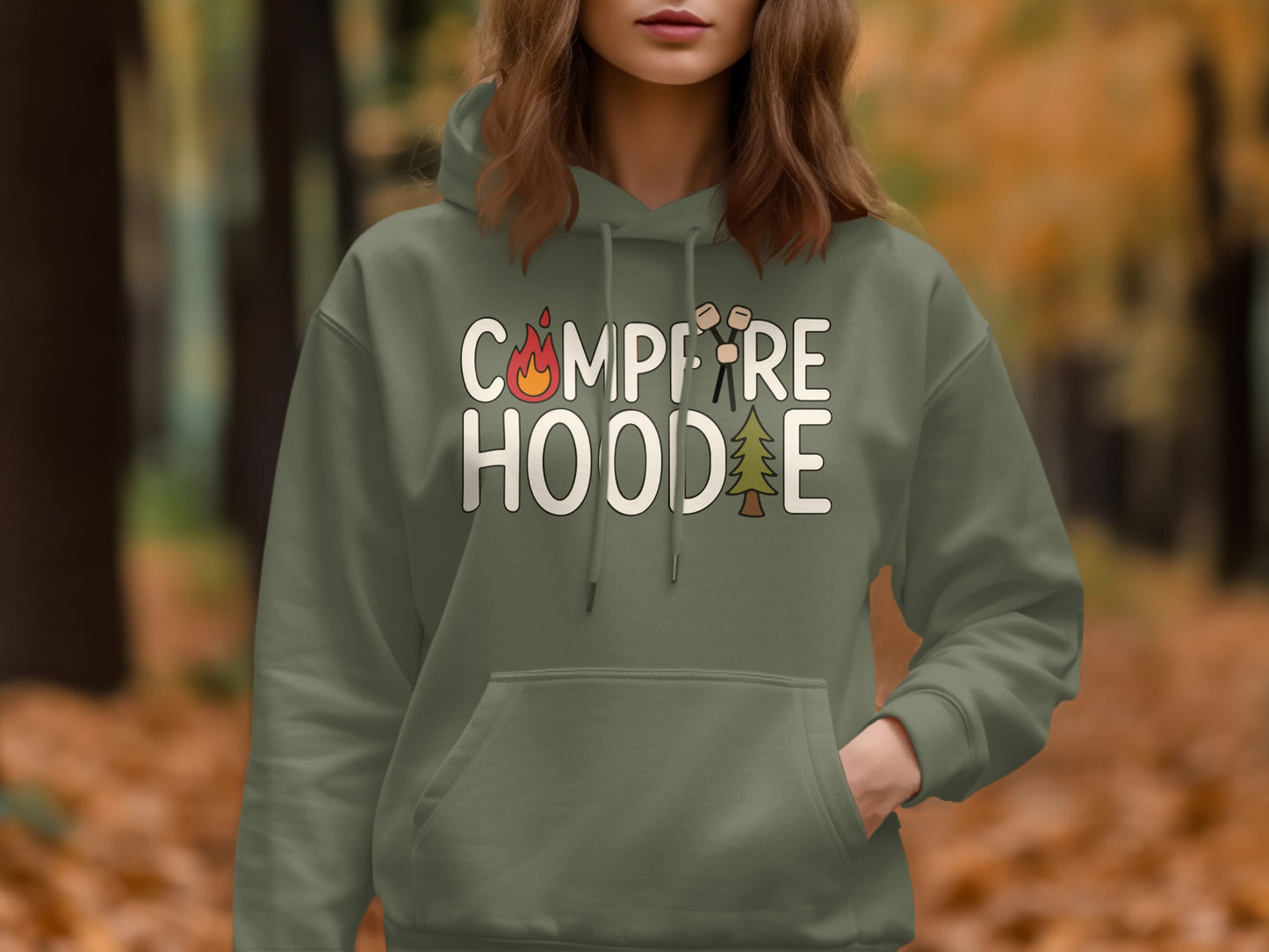 Cozy Campfire Themed Fall Season Hoodie Product