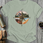 Vintage Compass Mountain and Forest Adventure Shirt