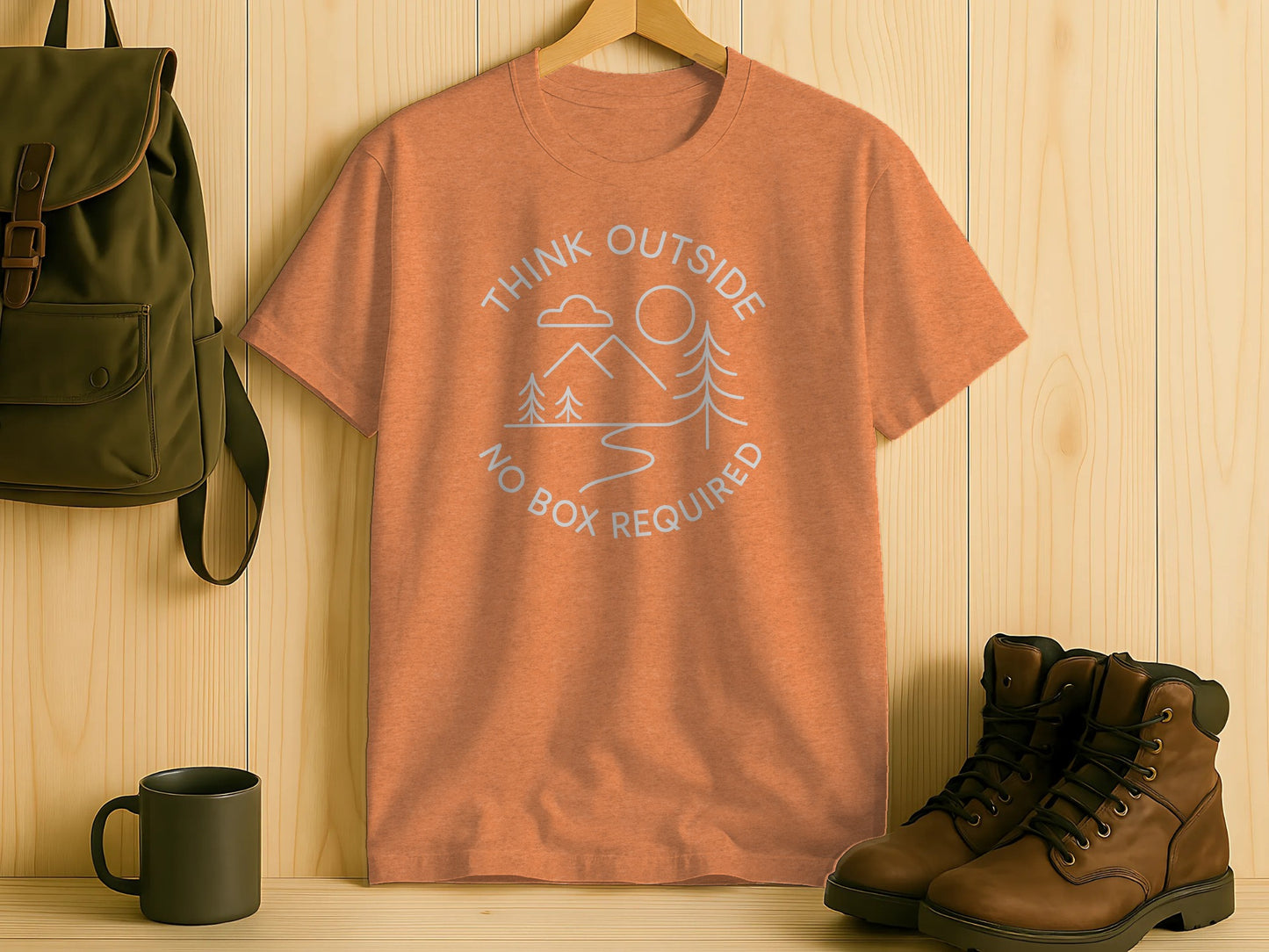 Think Outside No Box Required Graphic T-Shirt product