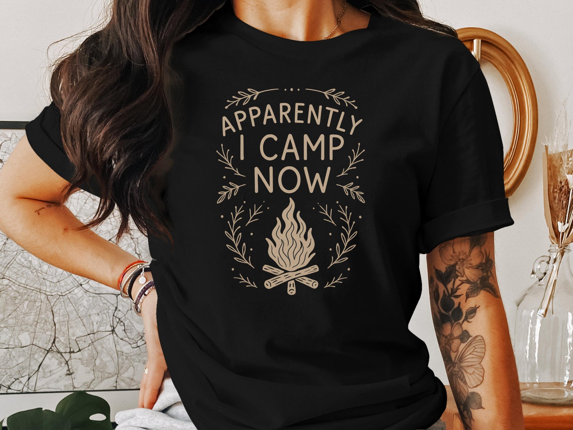 Apparently I Camp Now Graphic T-shirt product