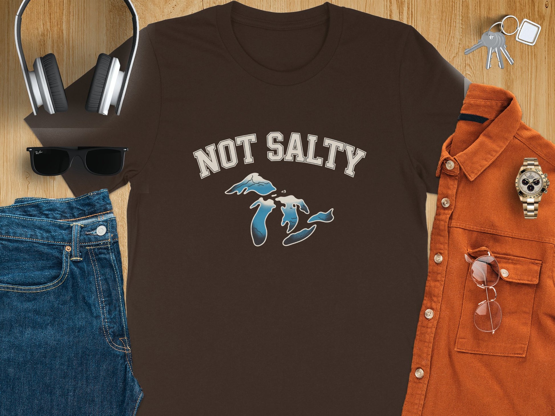 Not Salty Graphic Tee with Great Lakes design product type