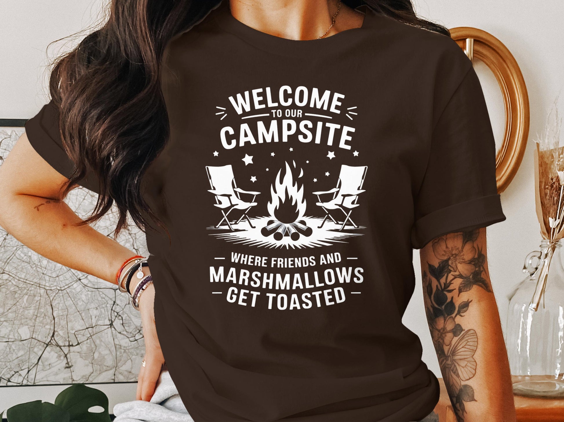Welcome to Our Campsite Graphic Print T-Shirt product type