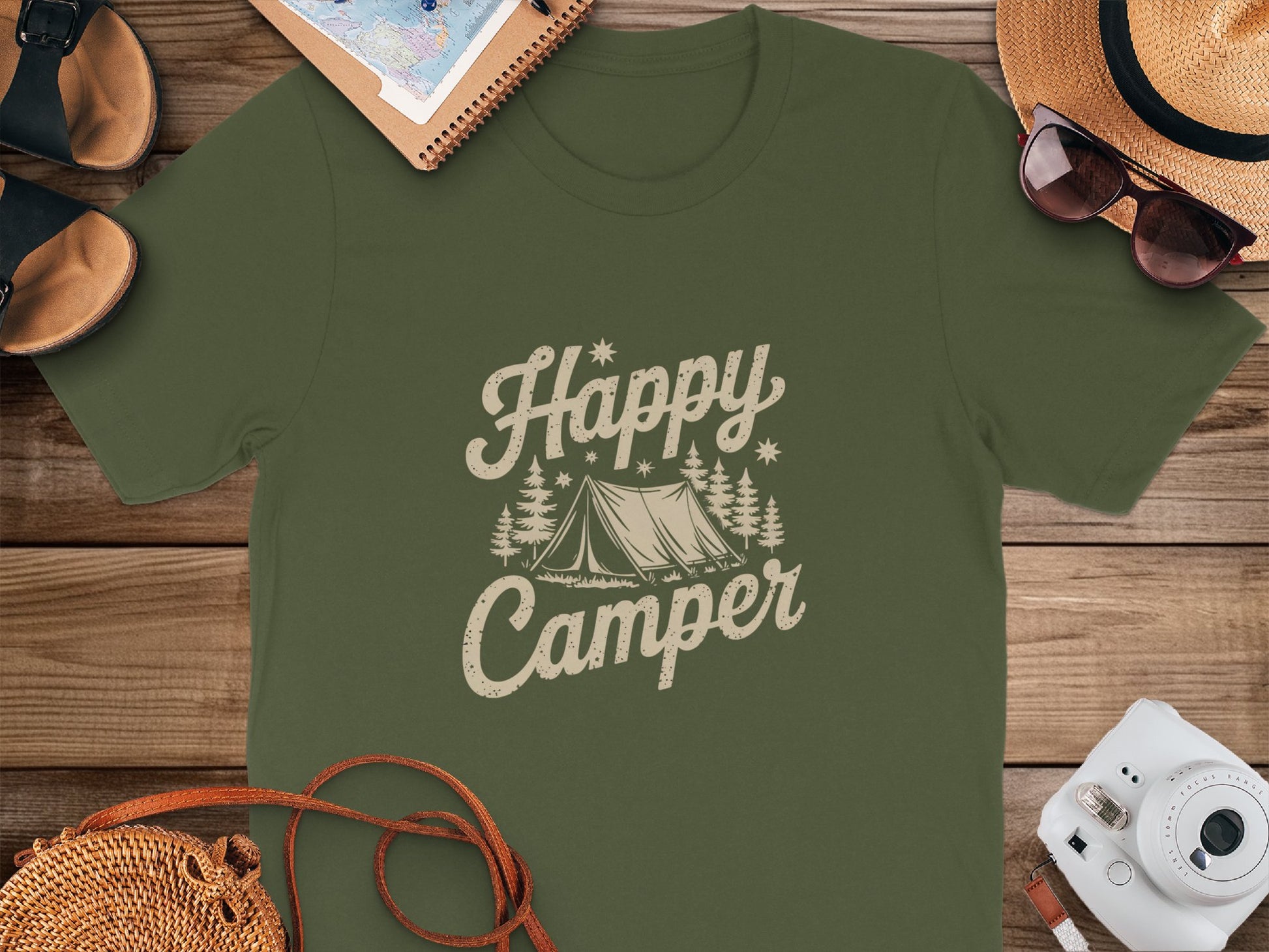 Happy Camper Graphic Outdoor Adventure T-Shirt product