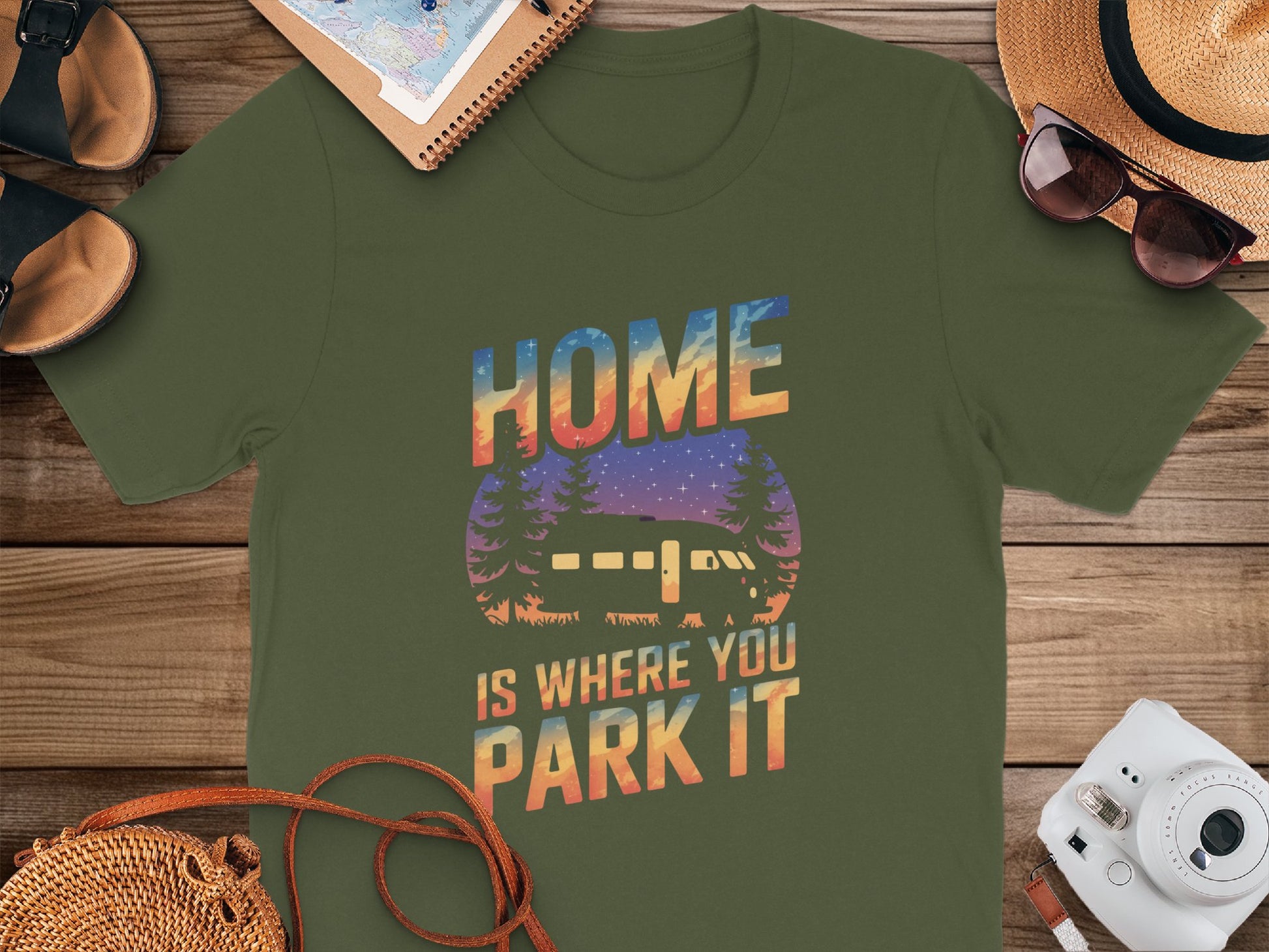 Home Is Where You Park It Camping T-shirt product