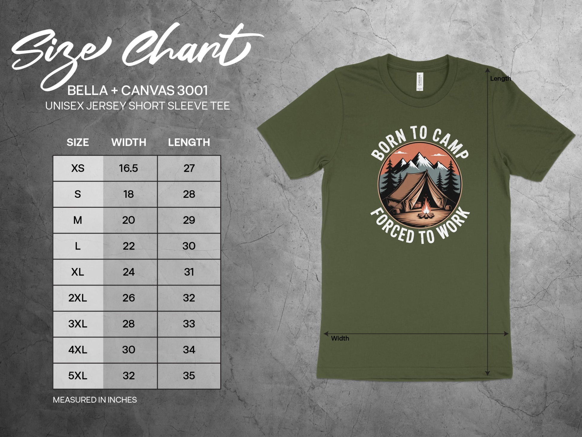 Born to Camp Forced to Work Short Sleeve Tee product