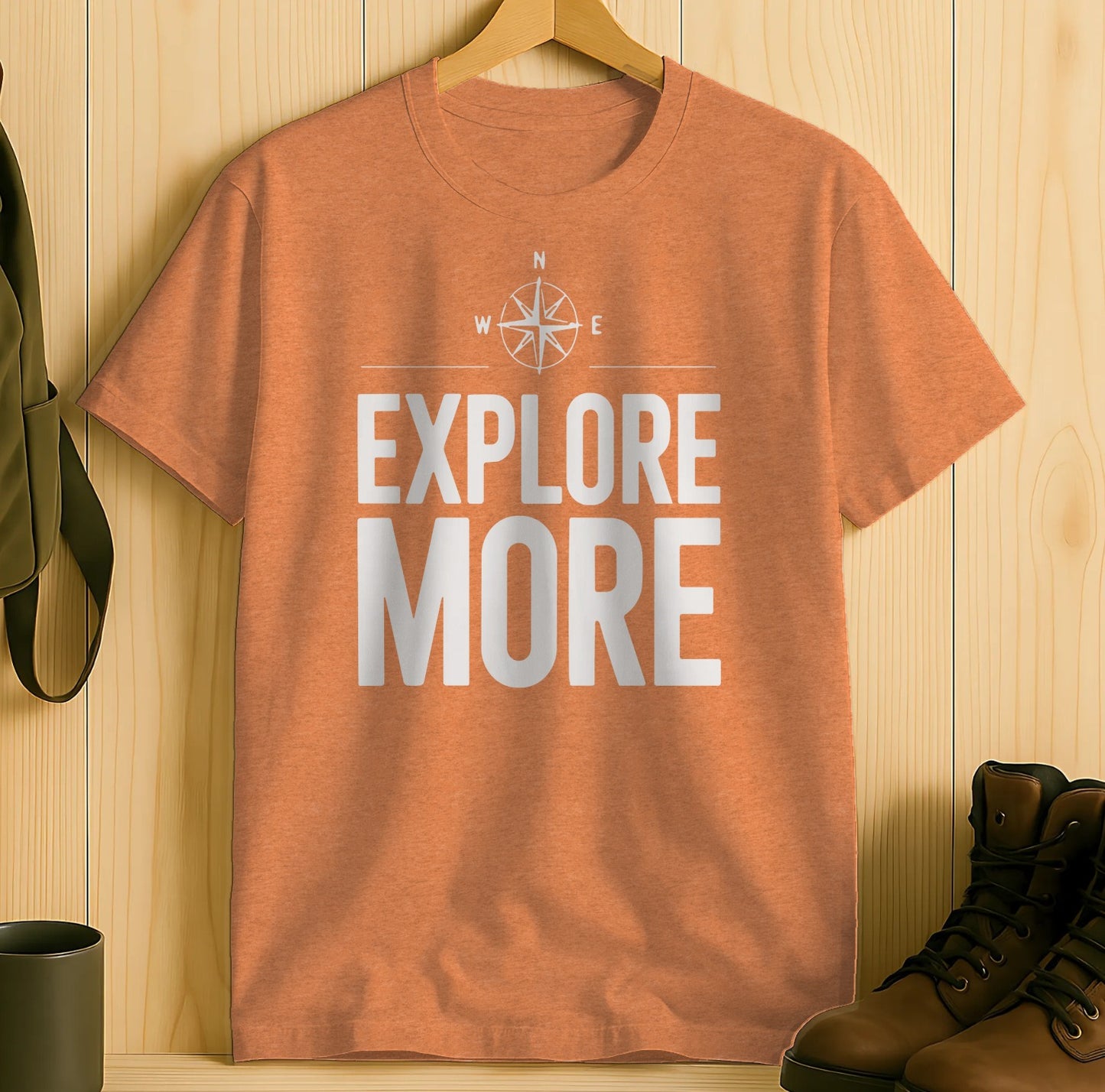 Explore More Compass Print Casual T-Shirt product type