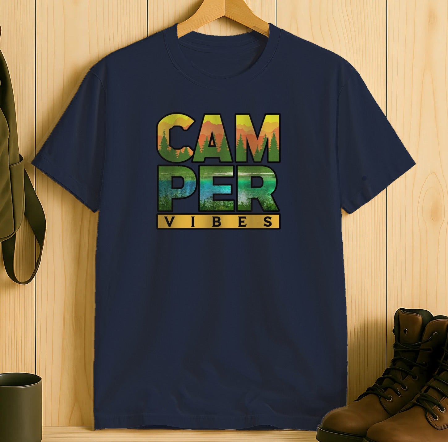 Camper Vibes Graphic Print Outdoors Shirt product