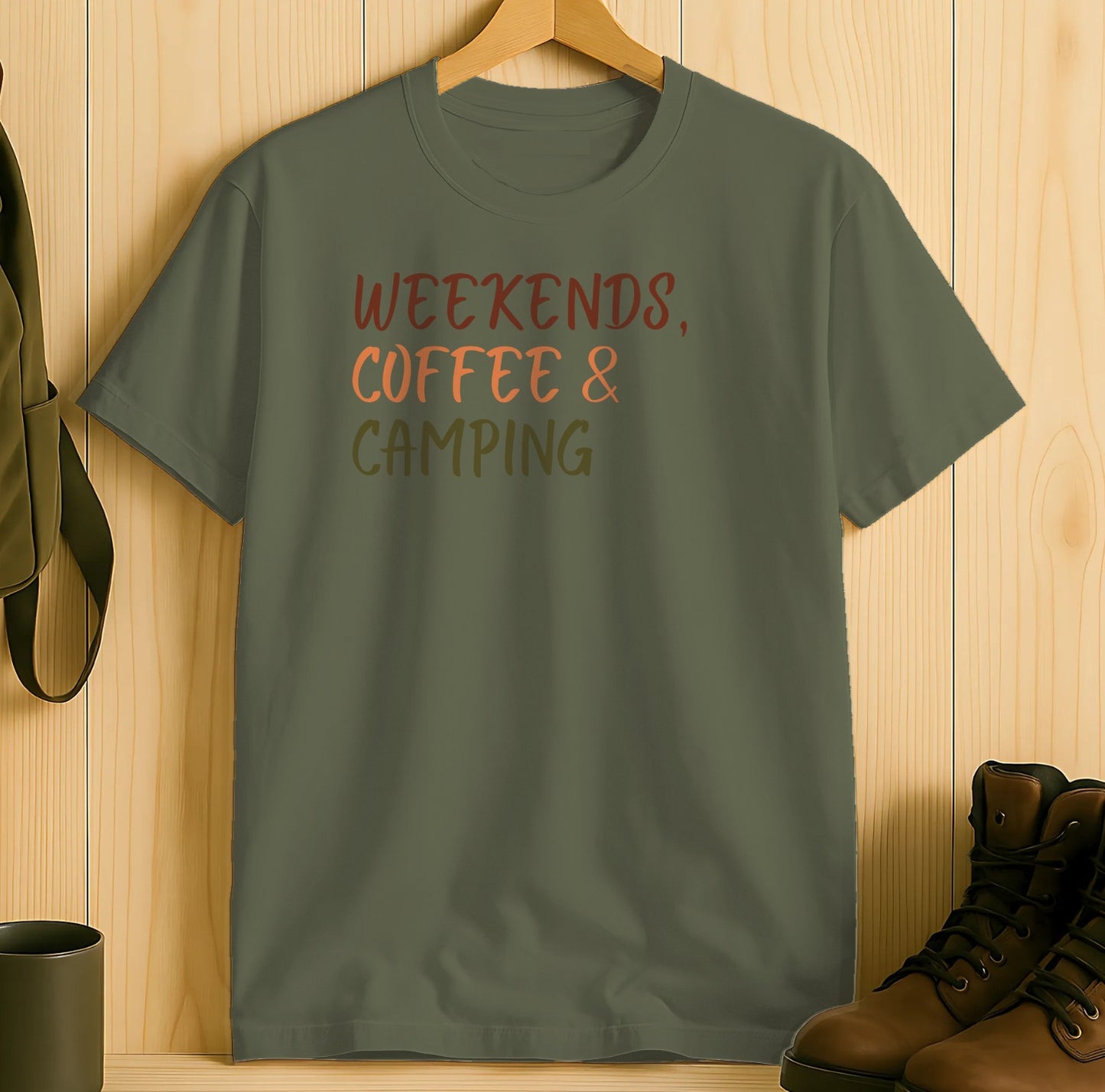 Weekends Coffee & Camping Graphic T-Shirt product type