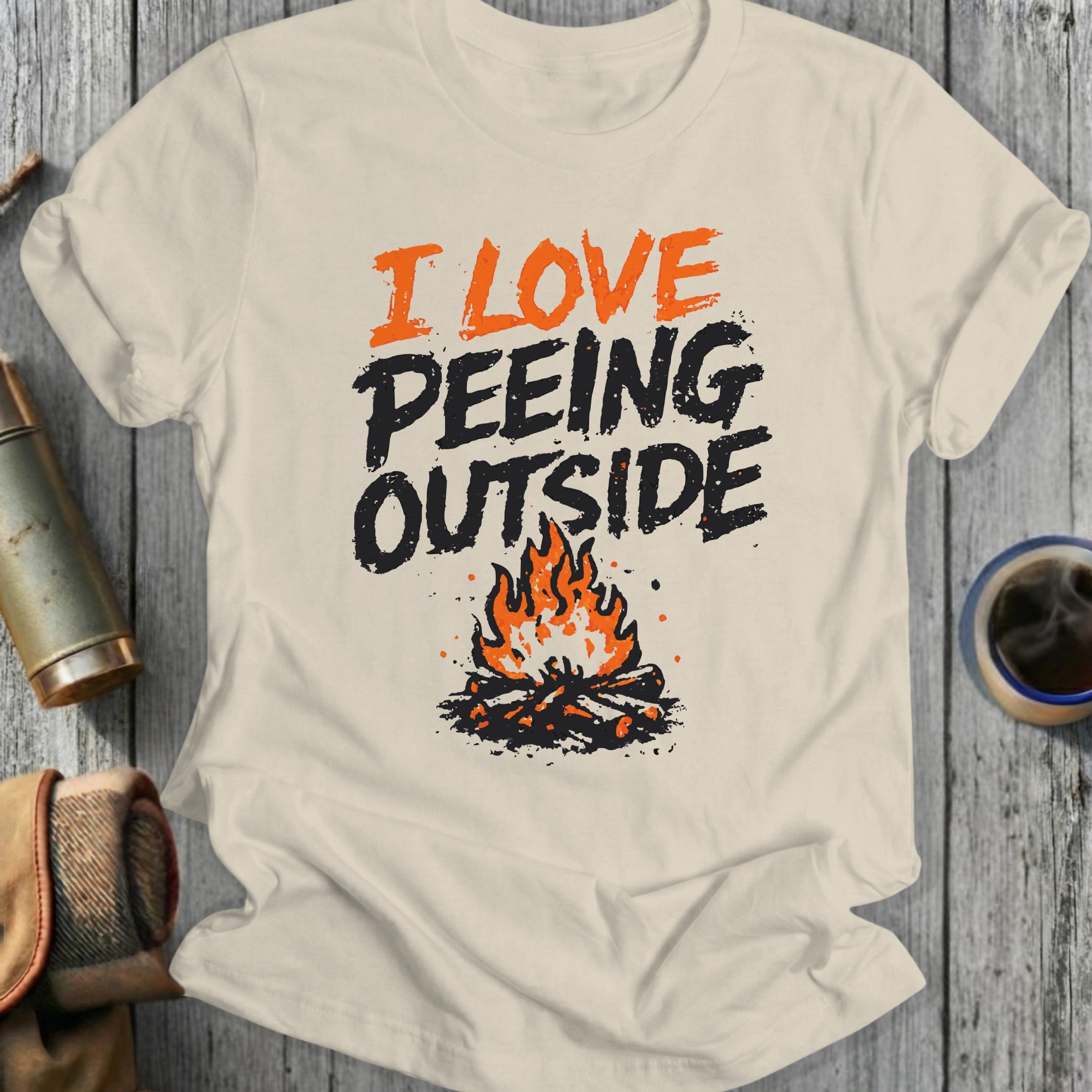 I Love Peeing Outside Funny Camping T-shirt