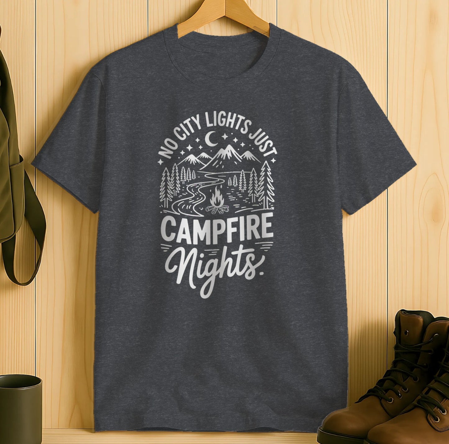 No City Lights Just Campfire Nights Graphic T-shirt product type