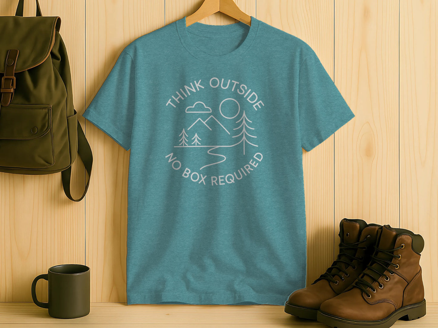 Think Outside No Box Required Graphic T-Shirt product type