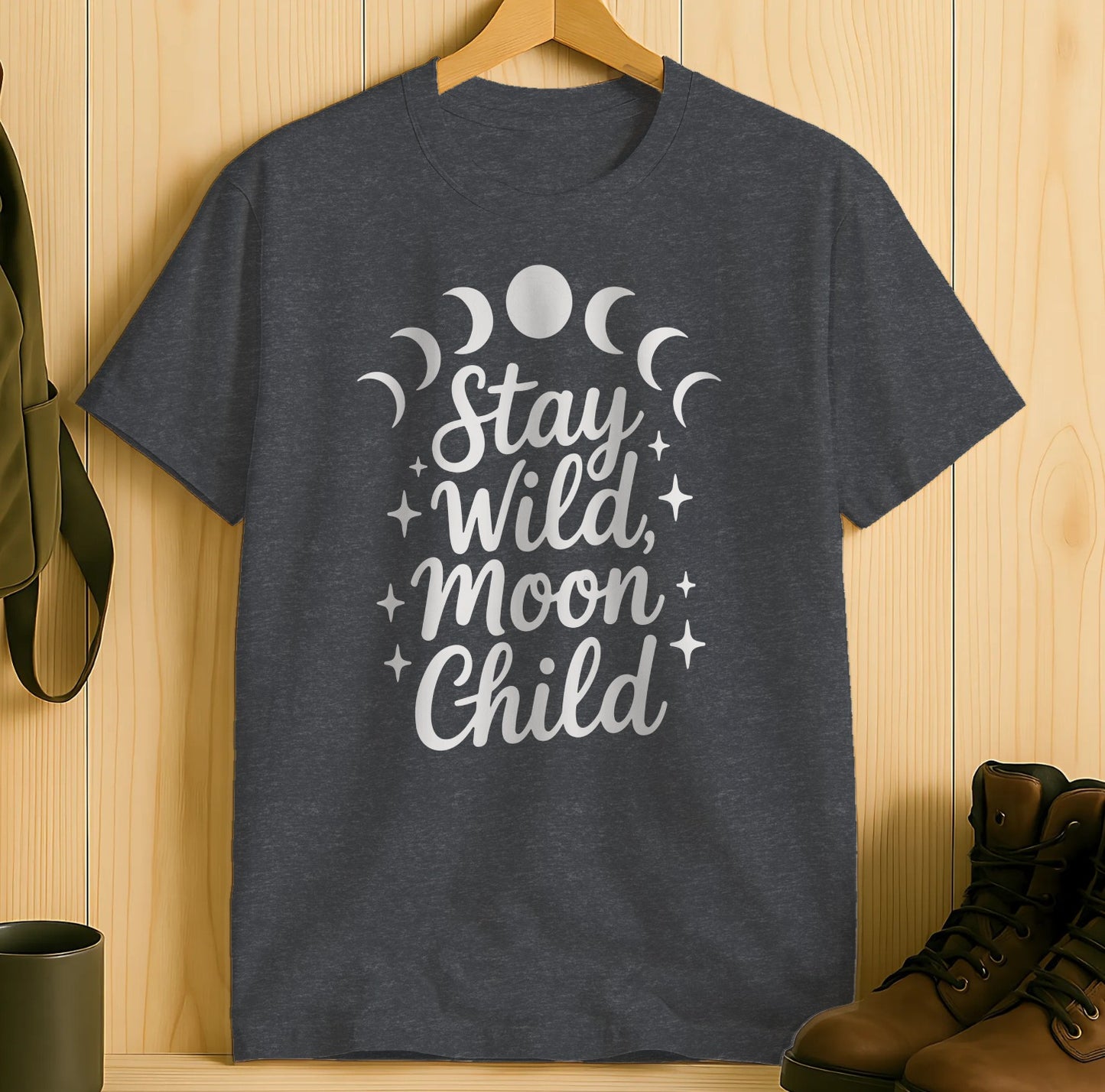 Stay Wild Moon Child Graphic Casual Shirt product type