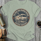 RV with sewer hose on t-shirt, "The Sewer Hose Handling Institute Certified Specialist."