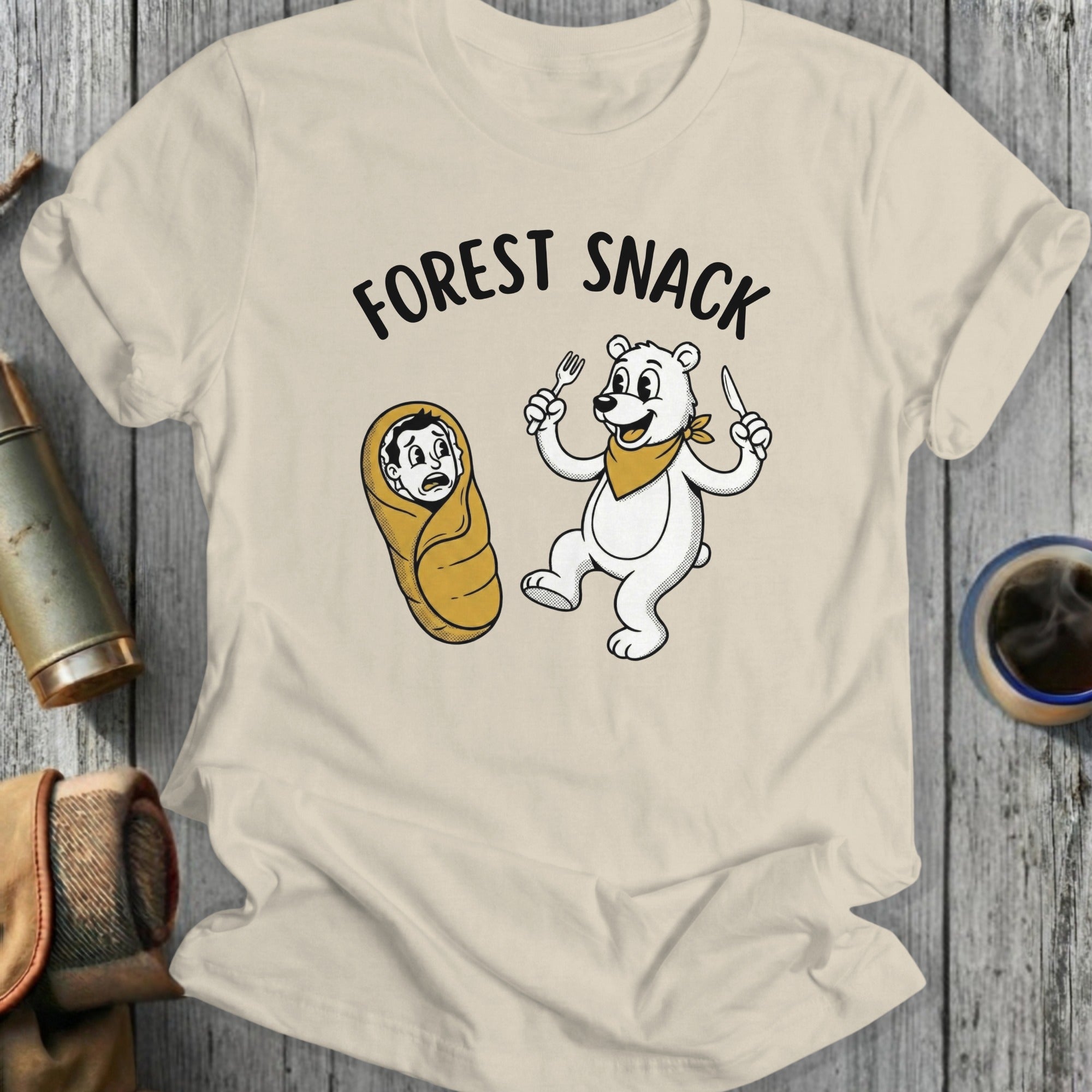 Forest Snack Funny Bear and Burrito T-Shirt
