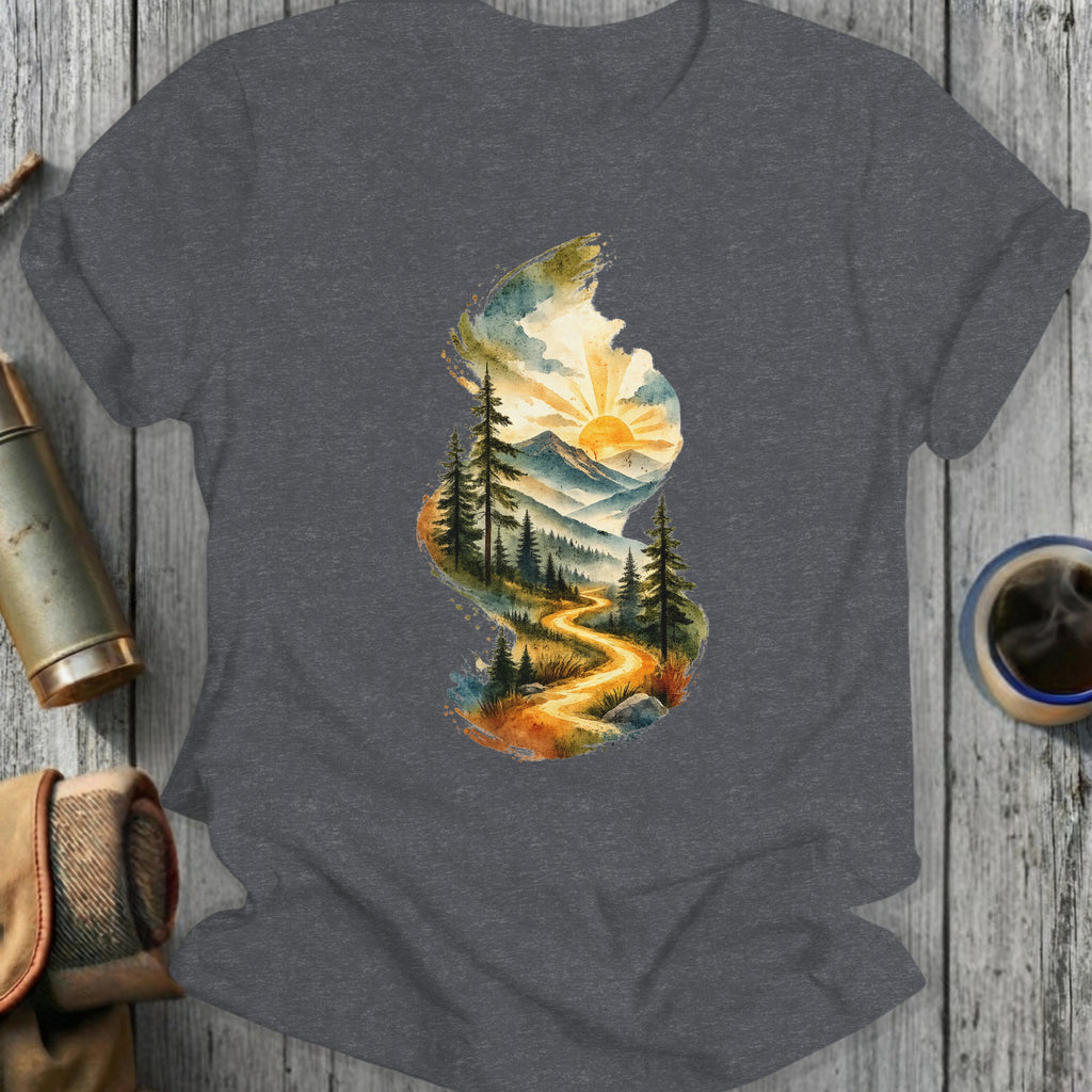 Mountain Landscape Artistic Graphic T-shirt Design