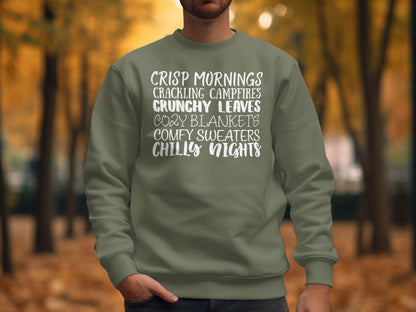 Crisp Mornings Cozy Blankets Comfy Sweaters product type