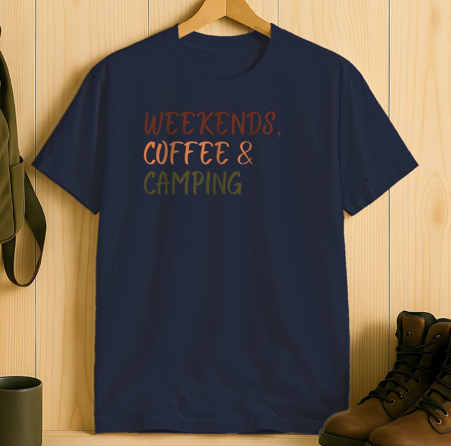 Weekends Coffee and Camping Graphic T-Shirt product type