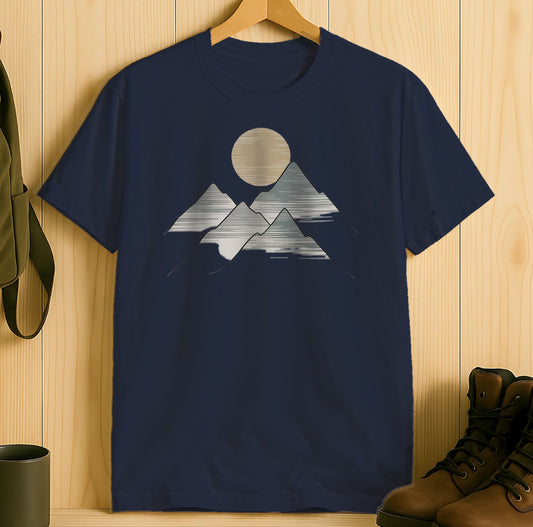 Mountain Night Sky Graphic Printed T-shirt product