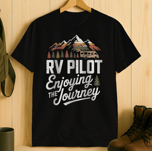 RV Pilot Enjoying the Journey Graphic T-shirt product type