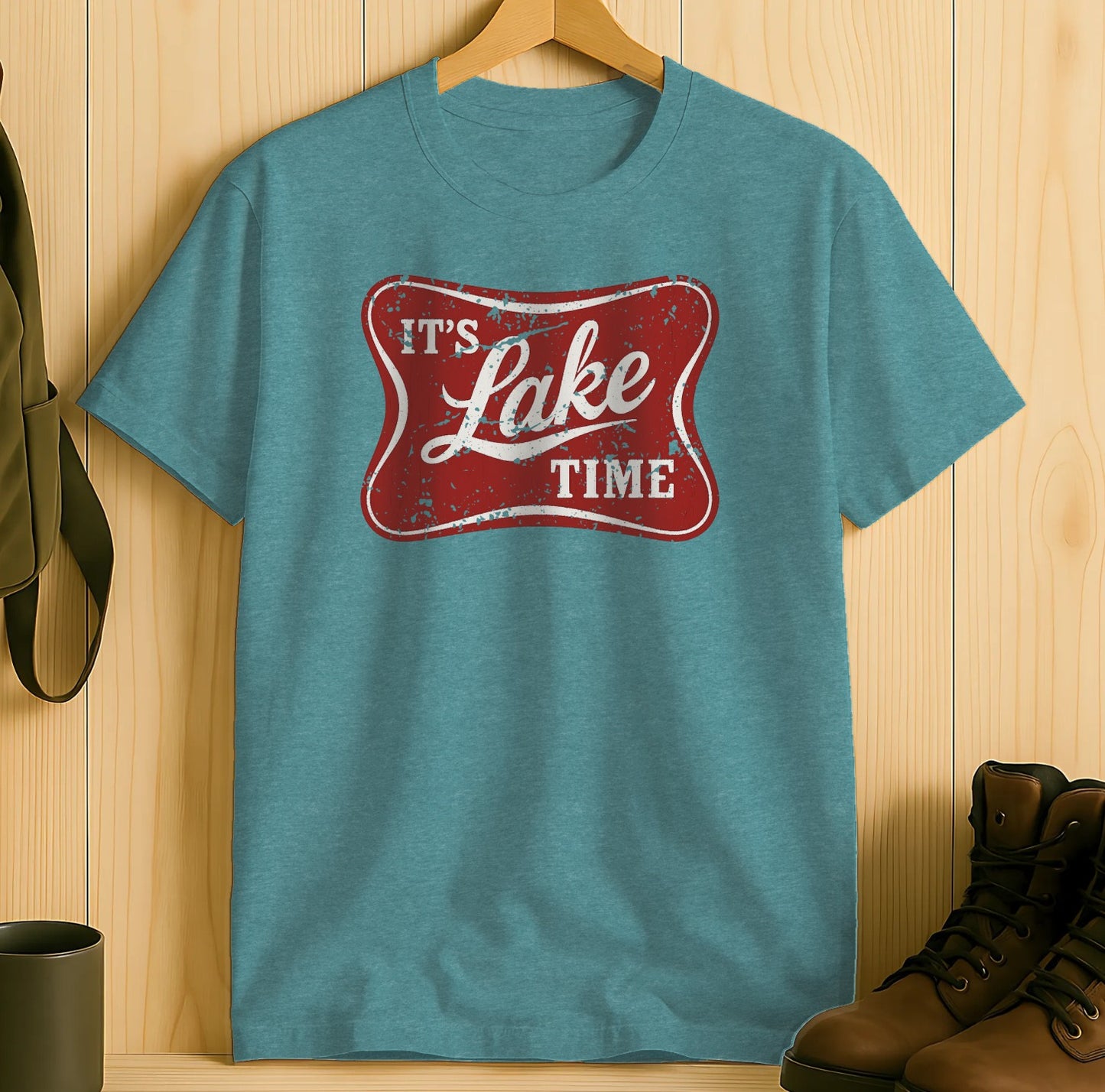 It's Lake Time Graphic Men's Casual T-Shirt product type
