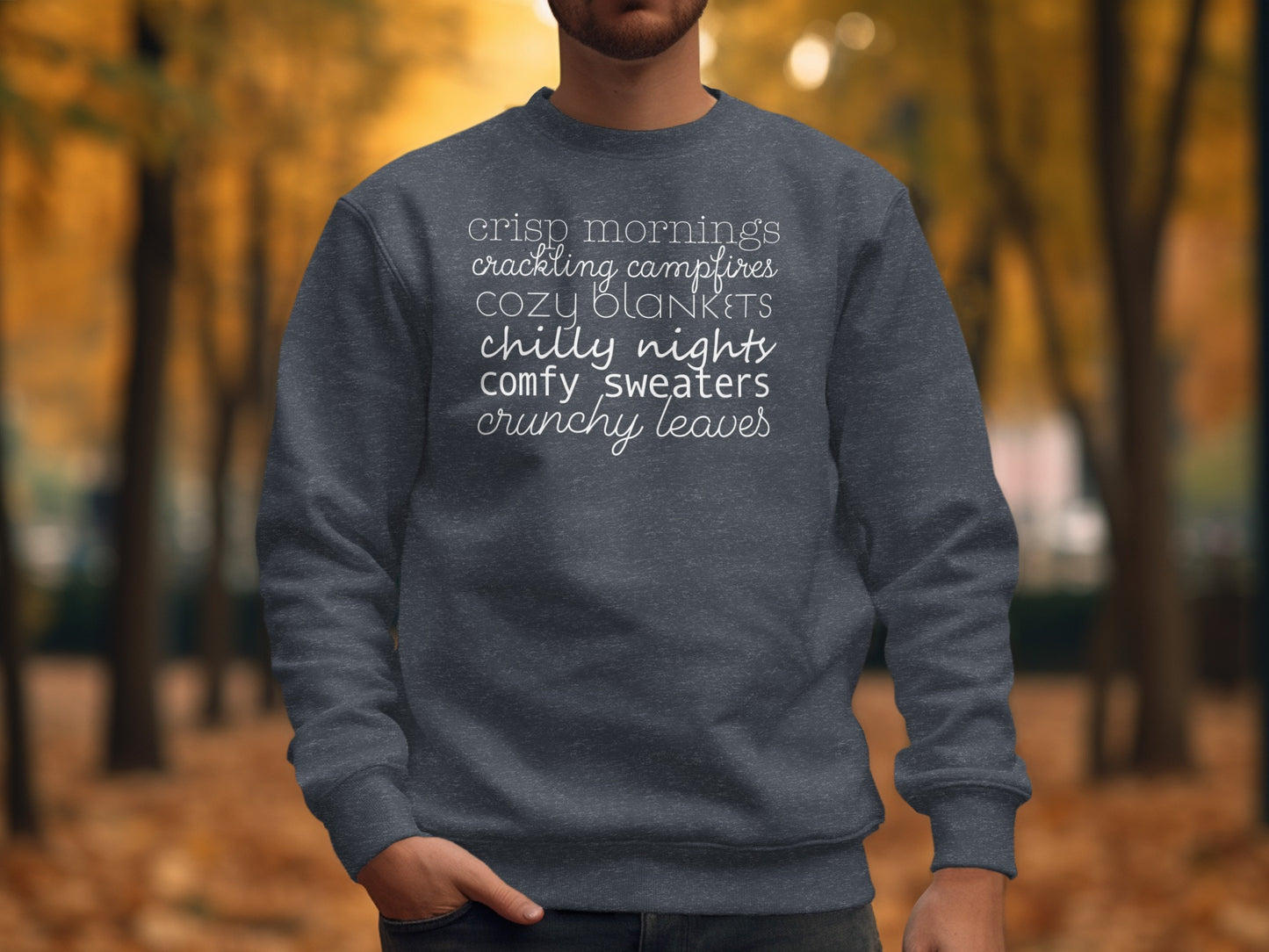 Cozy Sweatshirt with Autumn Inspired Lettering product type