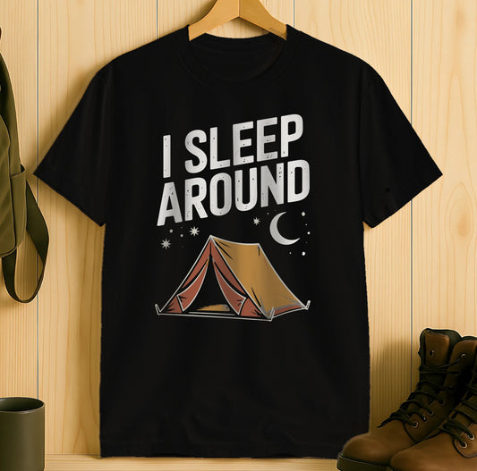 I Sleep Around Funny Camping Graphic T-Shirt product