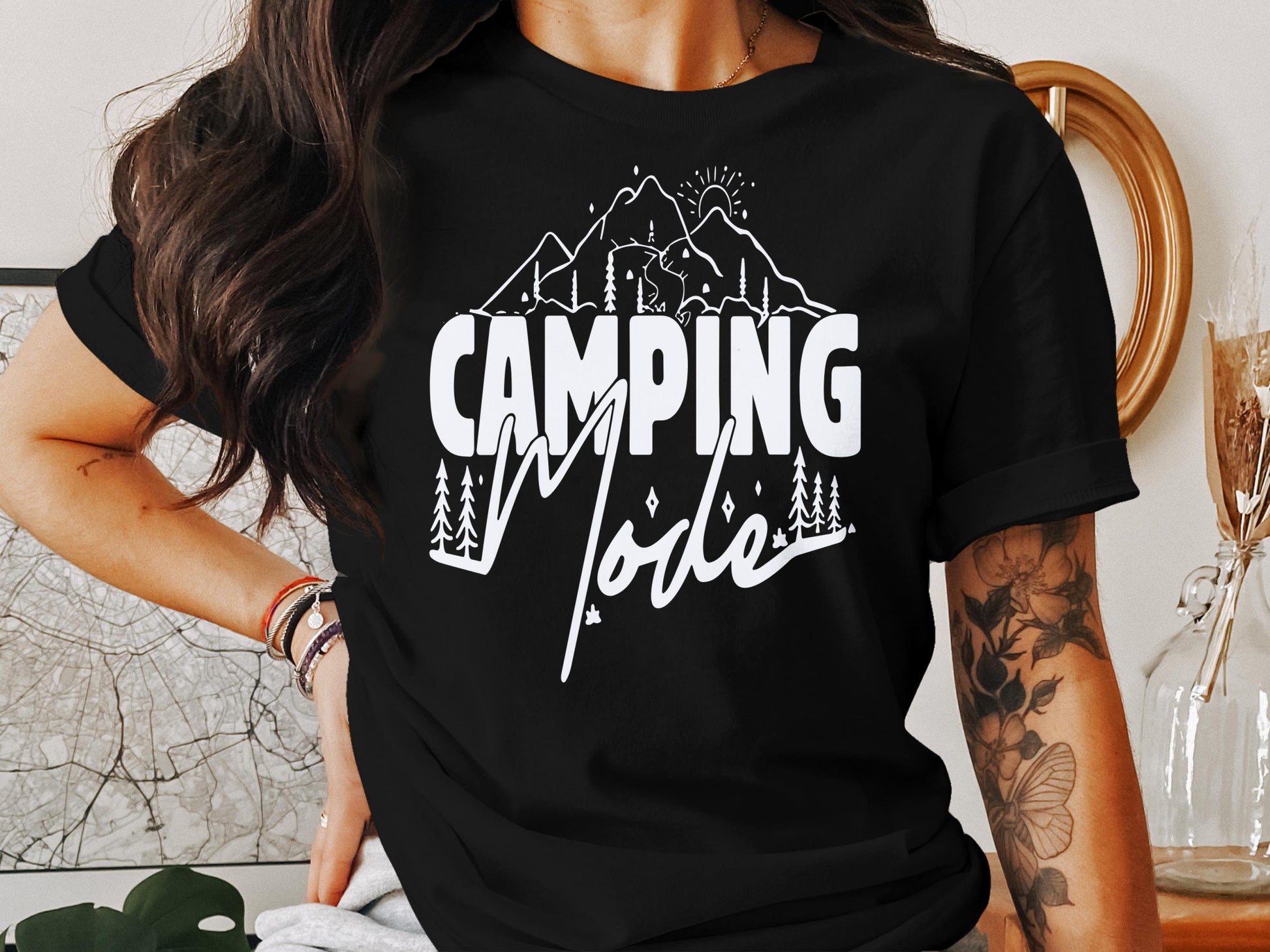 Camping Mode Graphic Tee Ideal for Outdoor Enthusiasts Product
