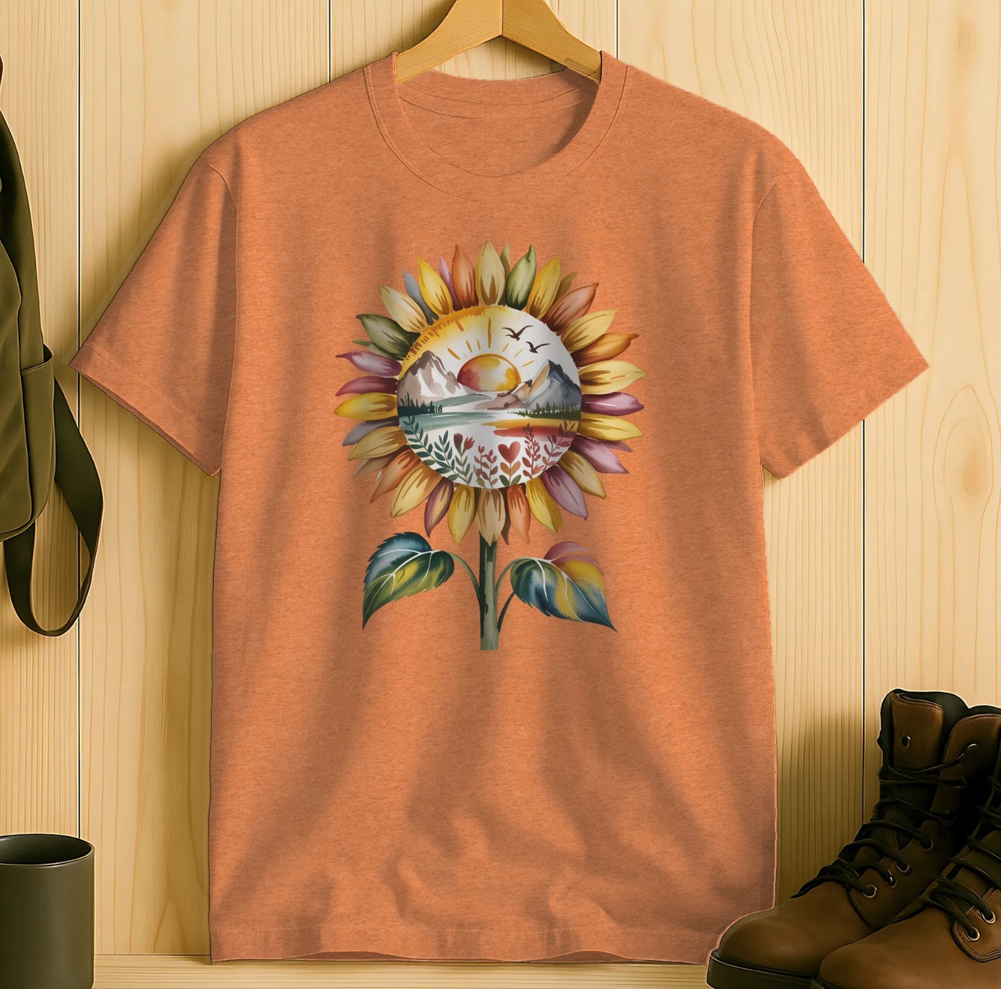 Sunflower Design with Heart and Sun Art product type