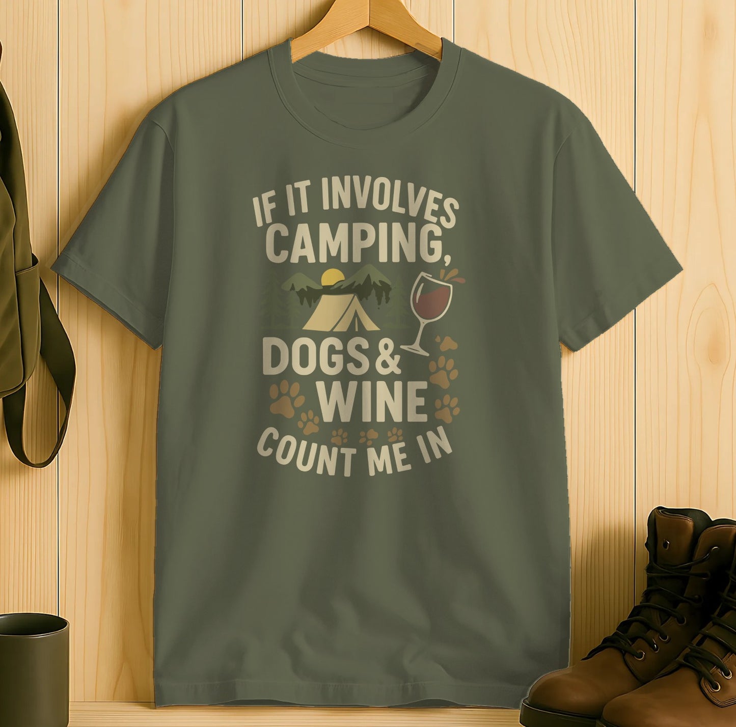 If It Involves Camping Dogs Wine Count Me In product