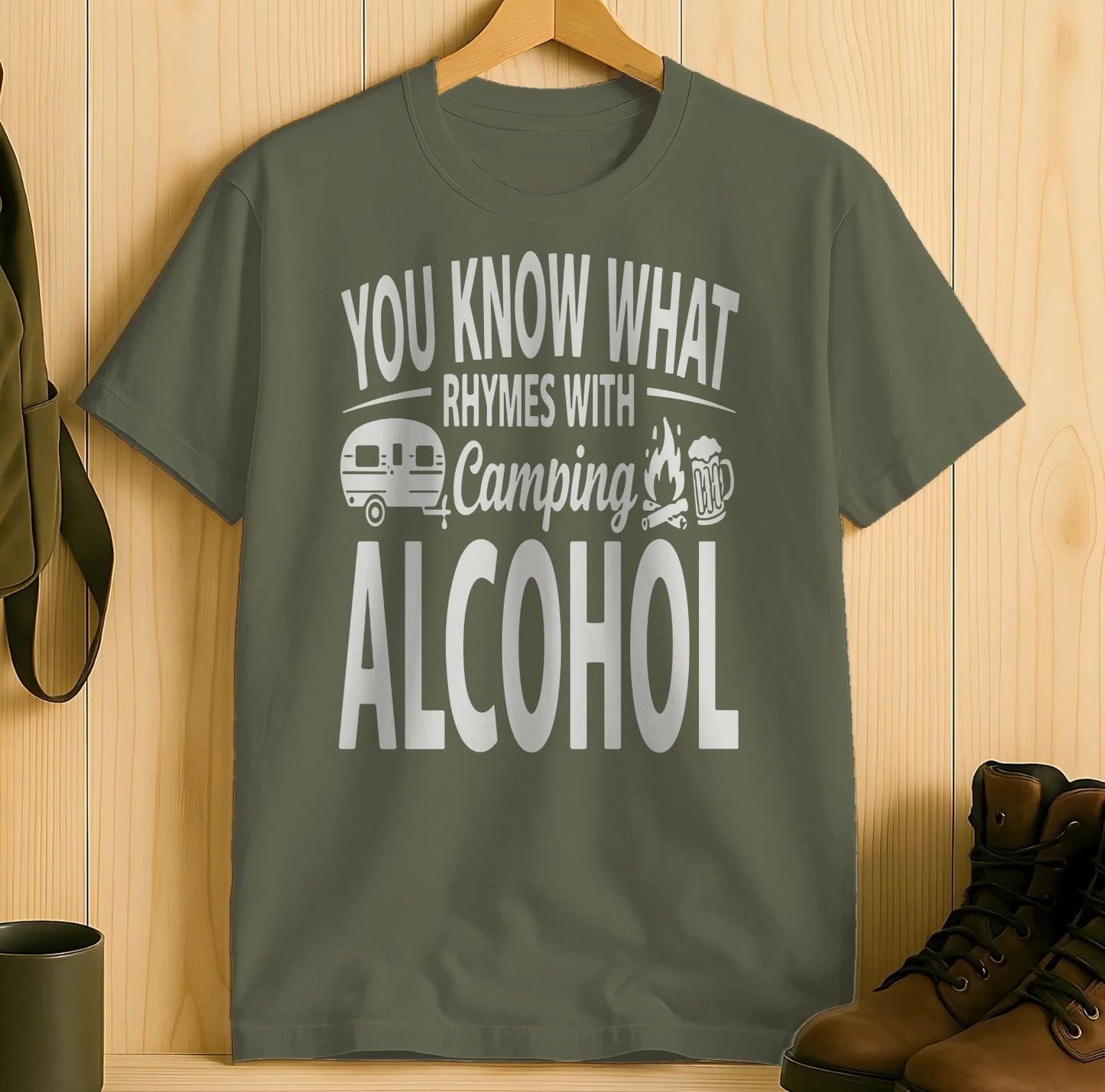 You Know What Rhymes With Camping Alcohol Shirt Product