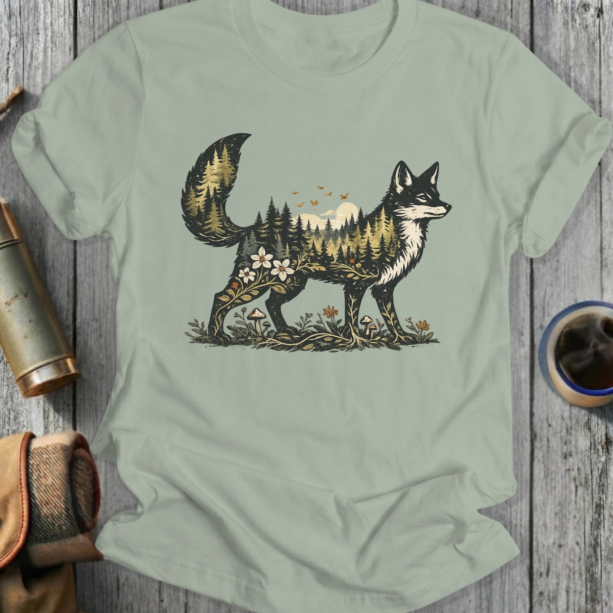 Forest Fox Graphic Print T-Shirt for Nature Lovers