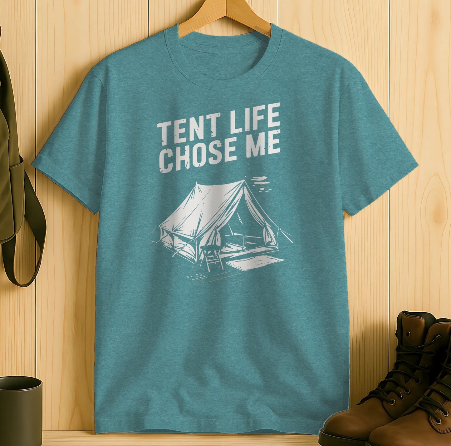 Tent Life Chose Me Graphic Tee Shirt product type
