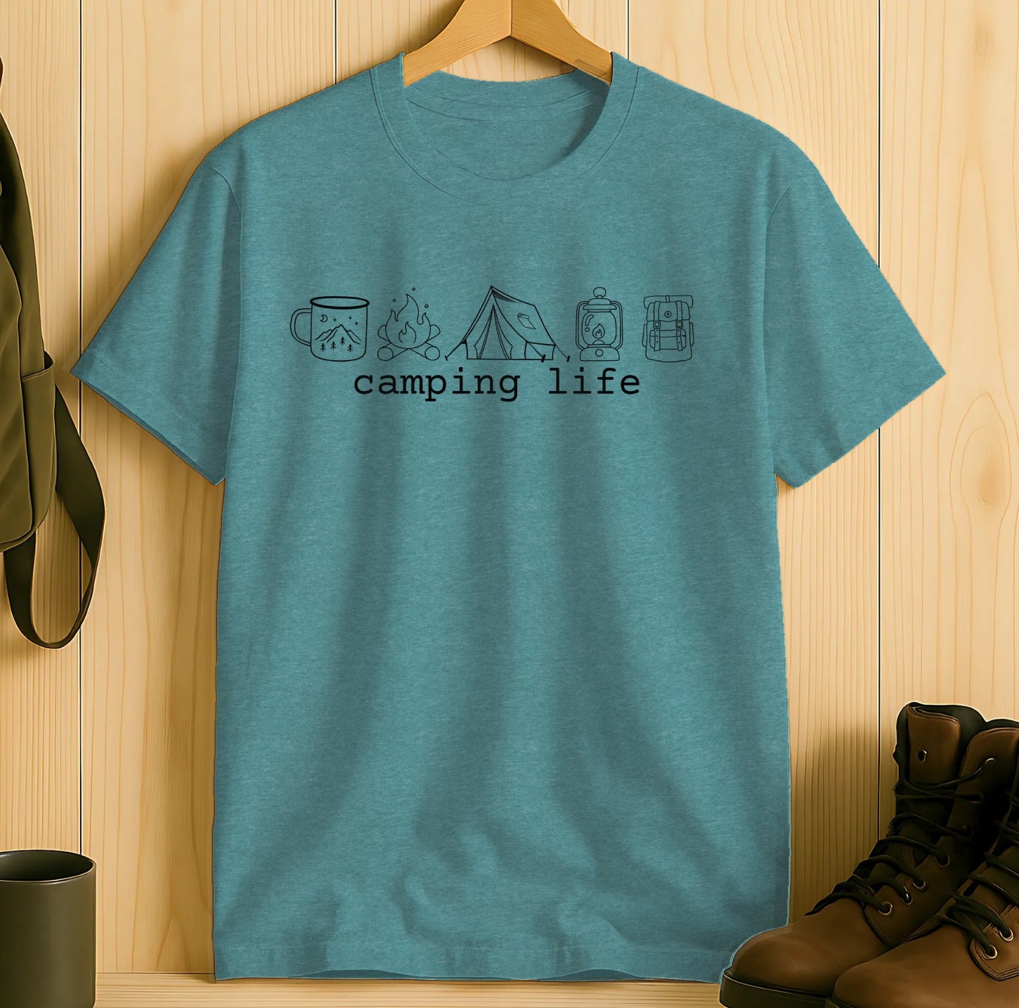 Camping Life Graphic Tee Outdoor Adventure product type