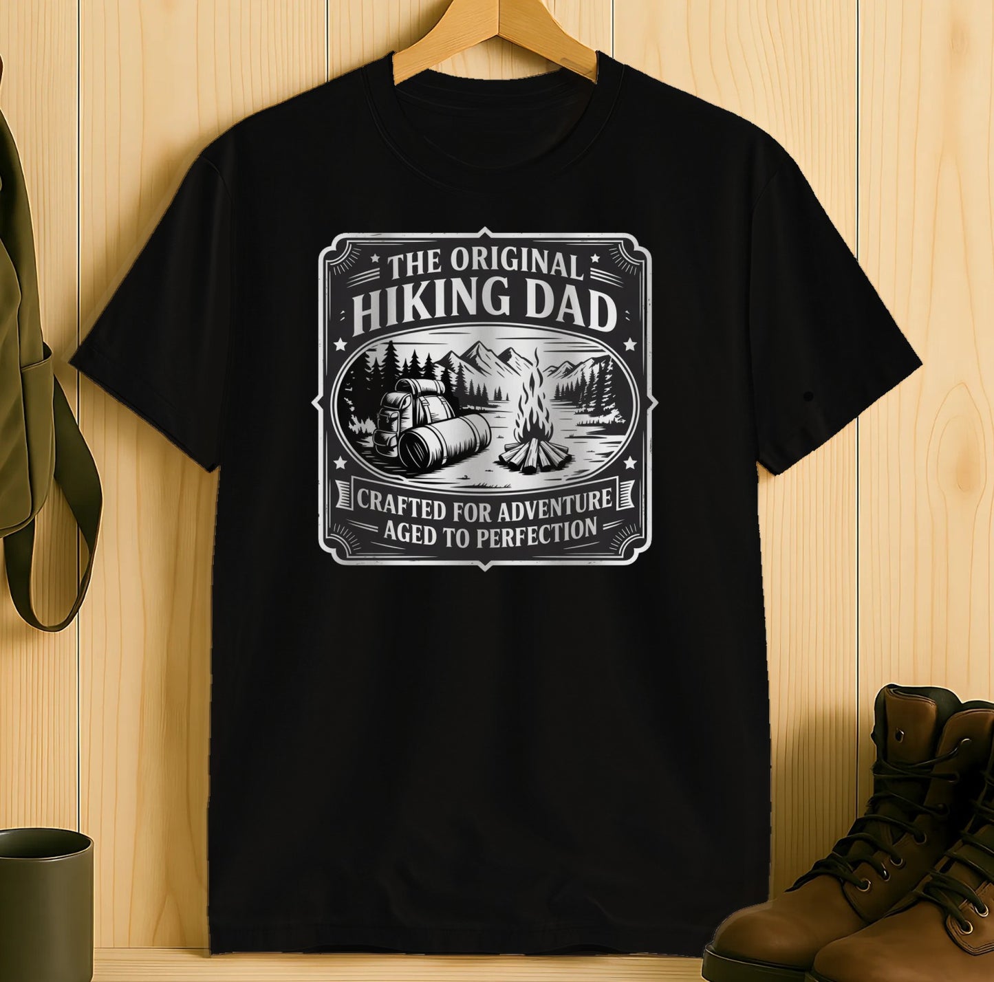 The Original Hiking Dad Crafted For Adventure T-Shirt product