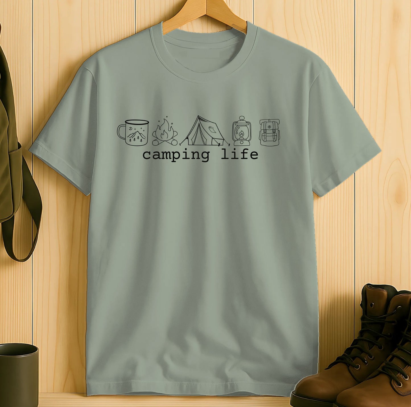 Camping Life Icons Graphic Unisex T-shirt product type