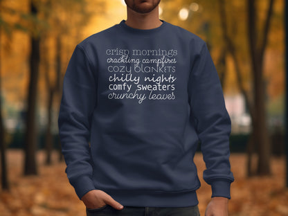 Cozy Sweatshirt with Fall Sayings Design product type
