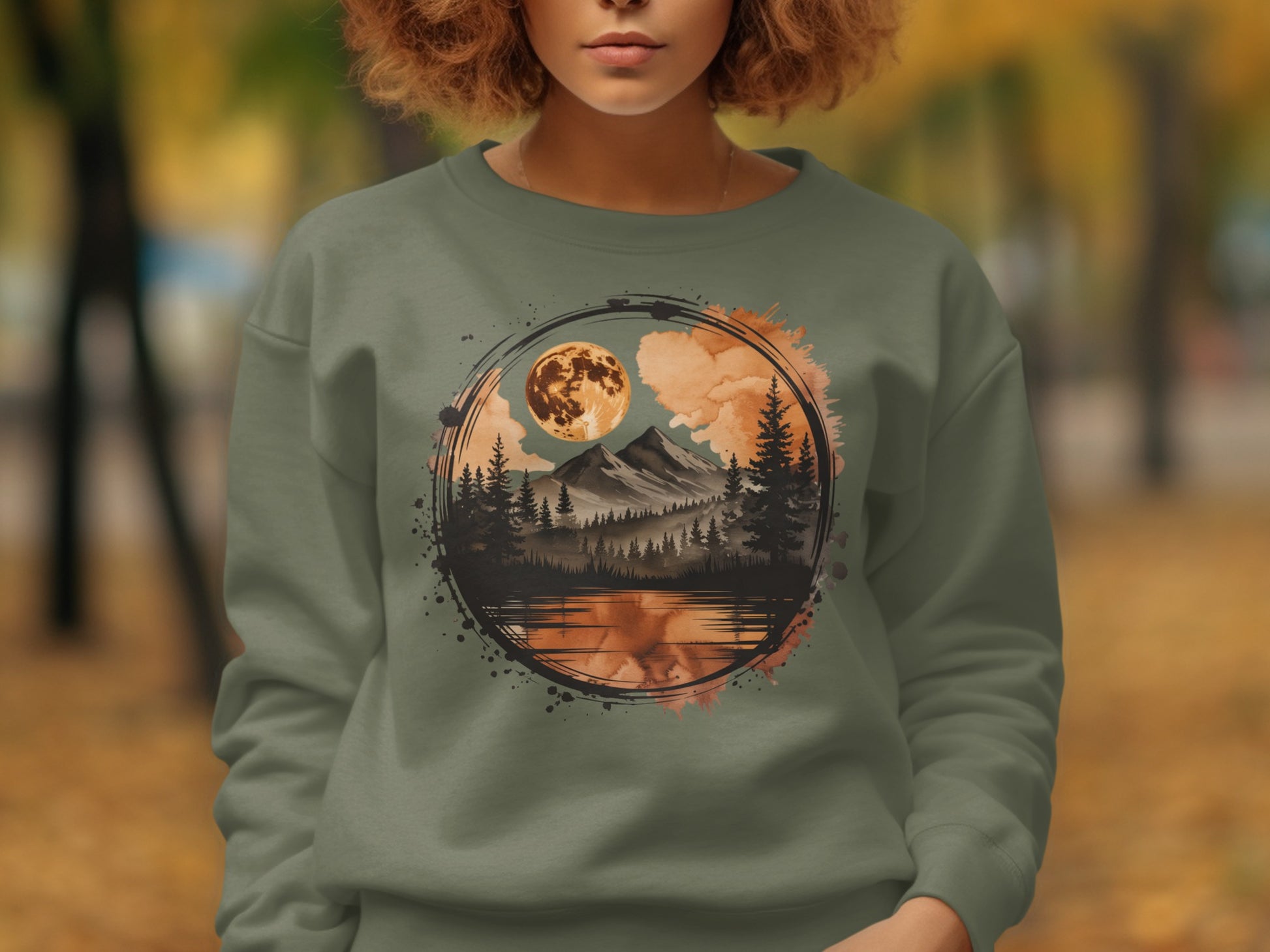 Nature-Inspired Scenic Graphic Design Sweatshirt product
