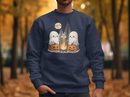 Ghostly Campfire Scene Halloween Sweatshirt product