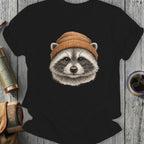 Cute Raccoon in Knit Hat Graphic Printed Shirt